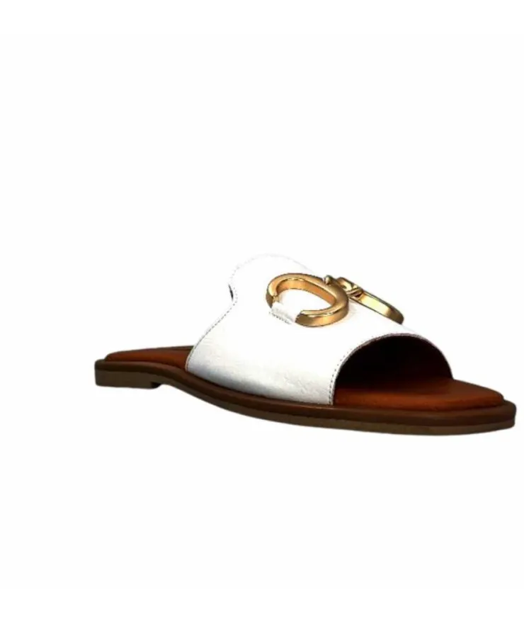 gloria Ivoire Tml 27 Cuir Blanc*Femme Mules