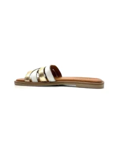 gloria Ivoire Tml 28 Cuir Blanc Or*Femme Mules