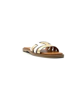 gloria Ivoire Tml 28 Cuir Blanc Or*Femme Mules