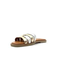 gloria Ivoire Tml 28 Cuir Blanc Or*Femme Mules