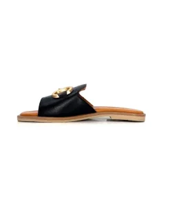 gloria Ivoire Tml 27 Cuir Noir*Femme Mules