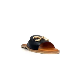 gloria Ivoire Tml 27 Cuir Noir*Femme Mules