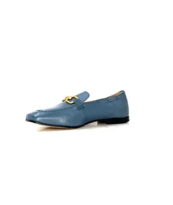 Triver Flight Ivoire 569.06 Cuir Bleu*Femme Mocassins