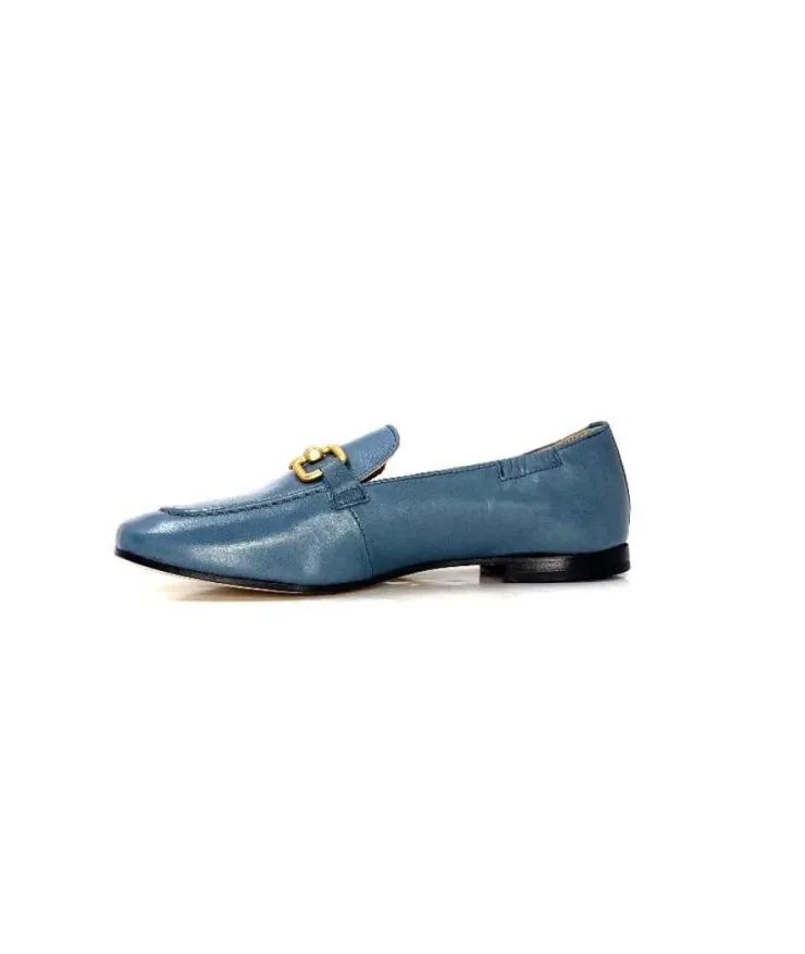 Triver Flight Ivoire 569.06 Cuir Bleu*Femme Mocassins