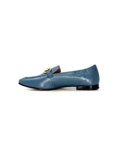 Triver Flight Ivoire 569.06 Cuir Bleu*Femme Mocassins