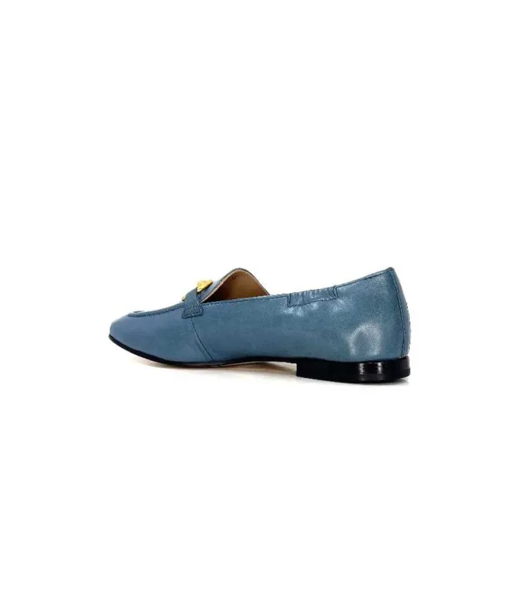 Triver Flight Ivoire 569.06 Cuir Bleu*Femme Mocassins