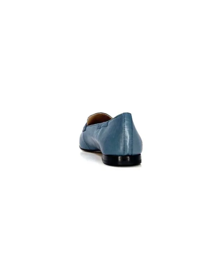 Triver Flight Ivoire 569.06 Cuir Bleu*Femme Mocassins
