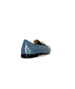 Triver Flight Ivoire 569.06 Cuir Bleu*Femme Mocassins