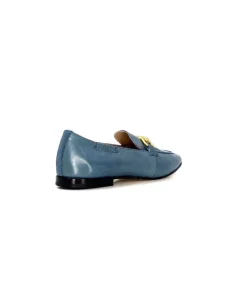 Triver Flight Ivoire 569.06 Cuir Bleu*Femme Mocassins