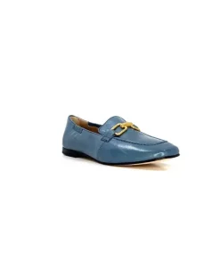 Triver Flight Ivoire 569.06 Cuir Bleu*Femme Mocassins