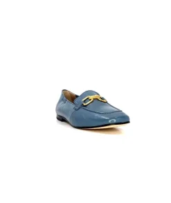 Triver Flight Ivoire 569.06 Cuir Bleu*Femme Mocassins