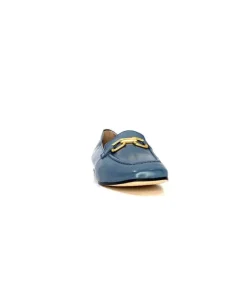 Triver Flight Ivoire 569.06 Cuir Bleu*Femme Mocassins