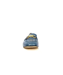 Triver Flight Ivoire 569.06 Cuir Bleu*Femme Mocassins