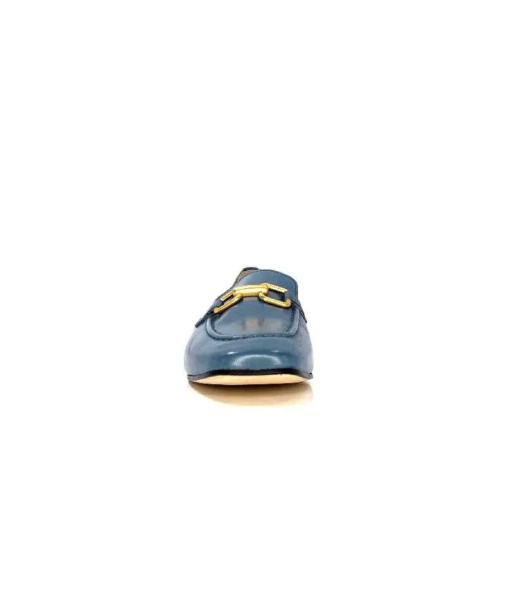 Triver Flight Ivoire 569.06 Cuir Bleu*Femme Mocassins