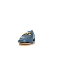 Triver Flight Ivoire 569.06 Cuir Bleu*Femme Mocassins
