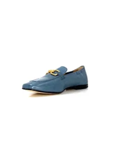 Triver Flight Ivoire 569.06 Cuir Bleu*Femme Mocassins