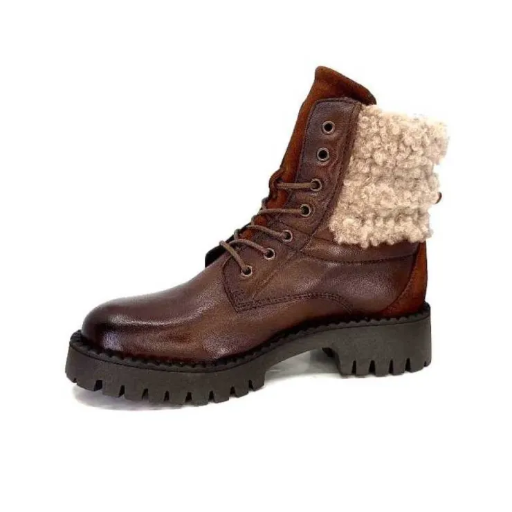 Ivoire0460a Ivoire Viyan Cuir Marron*Femme Bottines
