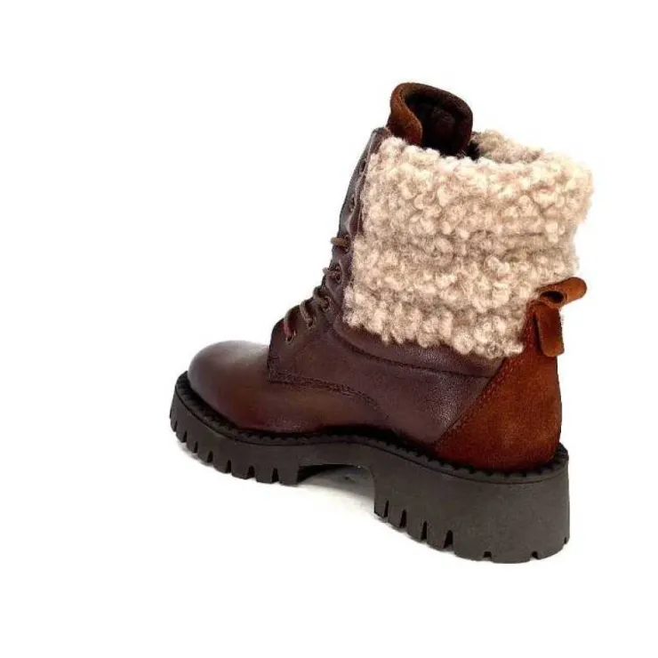 Ivoire0460a Ivoire Viyan Cuir Marron*Femme Bottines