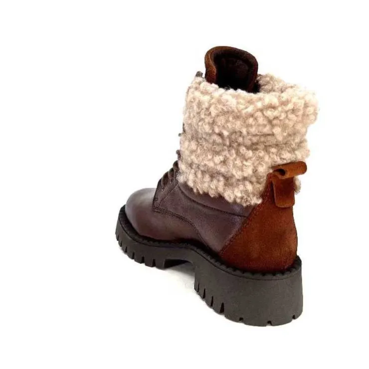 Ivoire0460a Ivoire Viyan Cuir Marron*Femme Bottines