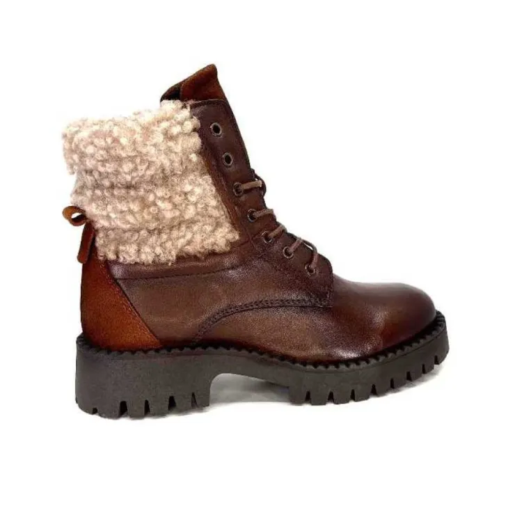 Ivoire0460a Ivoire Viyan Cuir Marron*Femme Bottines