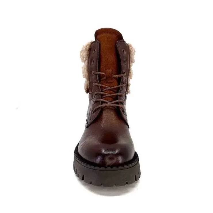 Ivoire0460a Ivoire Viyan Cuir Marron*Femme Bottines