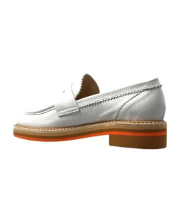 JHay 9102 Cuir Bianco*Femme Mocassins