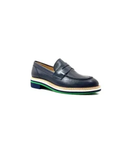JHay 9102 Cuir Blue*Femme Mocassins