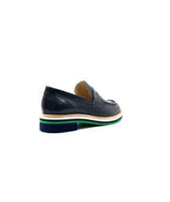 JHay 9102 Cuir Blue*Femme Mocassins