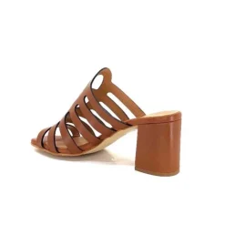 JHay 7672 Cuir Marron*Femme Mules