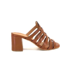 JHay 7672 Cuir Marron*Femme Mules