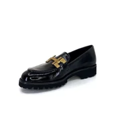 JHay 1155 Cuir Noir*Femme Mocassins