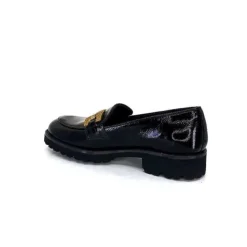 JHay 1155 Cuir Noir*Femme Mocassins