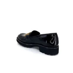 JHay 1155 Cuir Noir*Femme Mocassins
