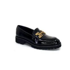 JHay 1155 Cuir Noir*Femme Mocassins