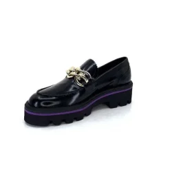 JHay 1126 Cuir Noir*Femme Mocassins