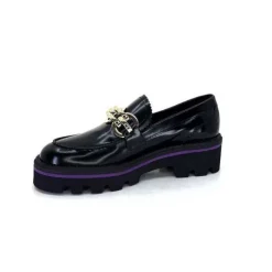 JHay 1126 Cuir Noir*Femme Mocassins
