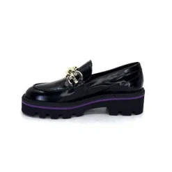 JHay 1126 Cuir Noir*Femme Mocassins