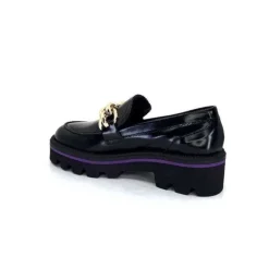 JHay 1126 Cuir Noir*Femme Mocassins