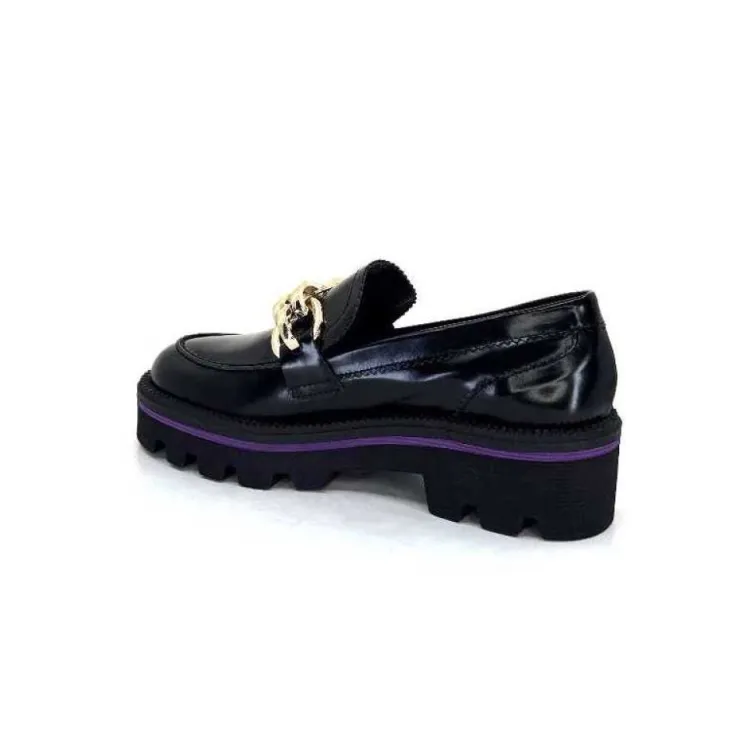 JHay 1126 Cuir Noir*Femme Mocassins