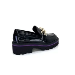 JHay 1126 Cuir Noir*Femme Mocassins