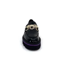 JHay 1126 Cuir Noir*Femme Mocassins