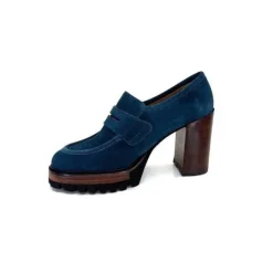 JHay 1425 Daim Vert Petrole*Femme Mocassins