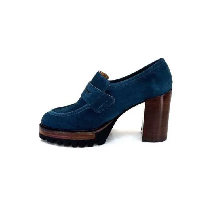 JHay 1425 Daim Vert Petrole*Femme Mocassins