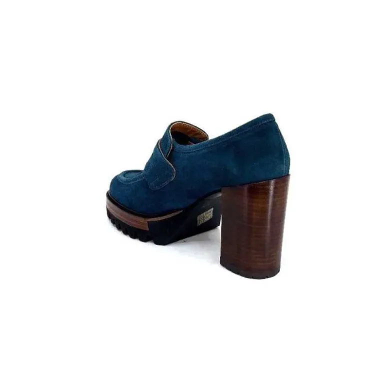 JHay 1425 Daim Vert Petrole*Femme Mocassins