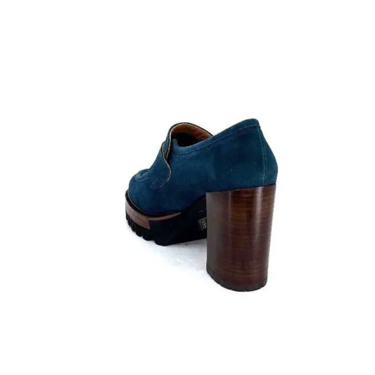 JHay 1425 Daim Vert Petrole*Femme Mocassins
