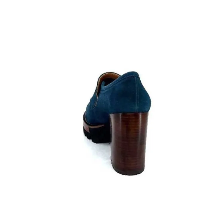 JHay 1425 Daim Vert Petrole*Femme Mocassins