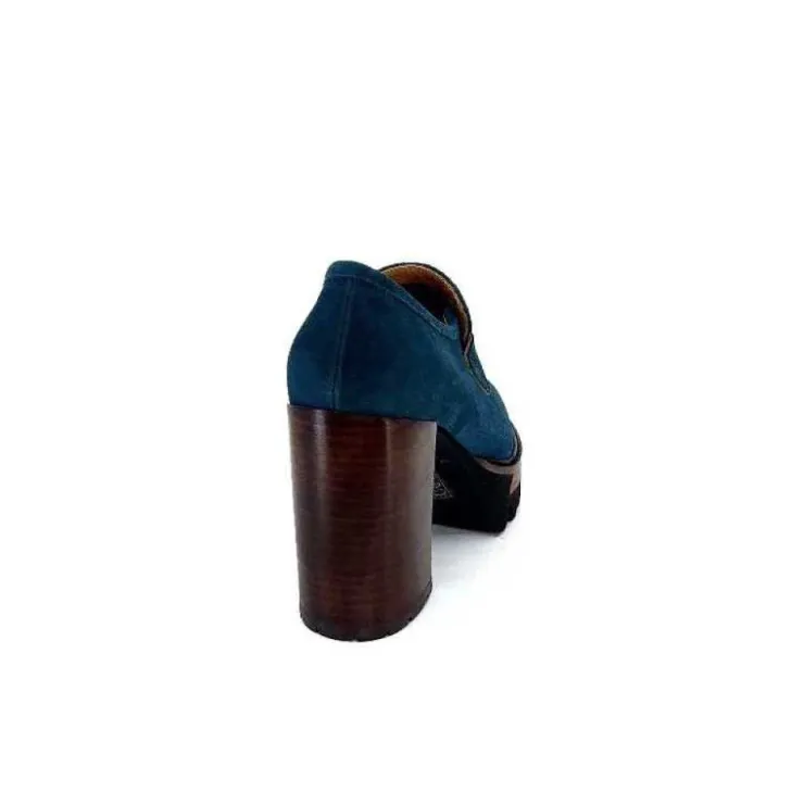 JHay 1425 Daim Vert Petrole*Femme Mocassins