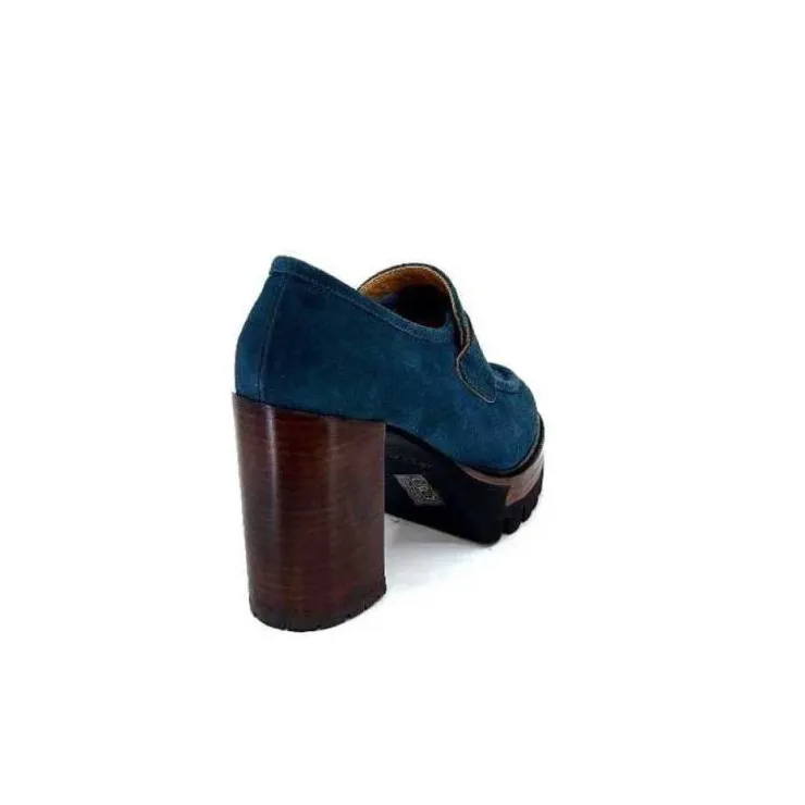 JHay 1425 Daim Vert Petrole*Femme Mocassins