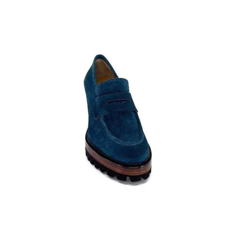 JHay 1425 Daim Vert Petrole*Femme Mocassins