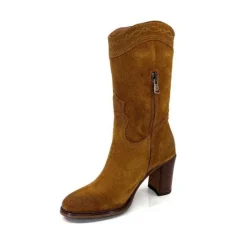 king 8212 Daim Camel*Femme Santiags